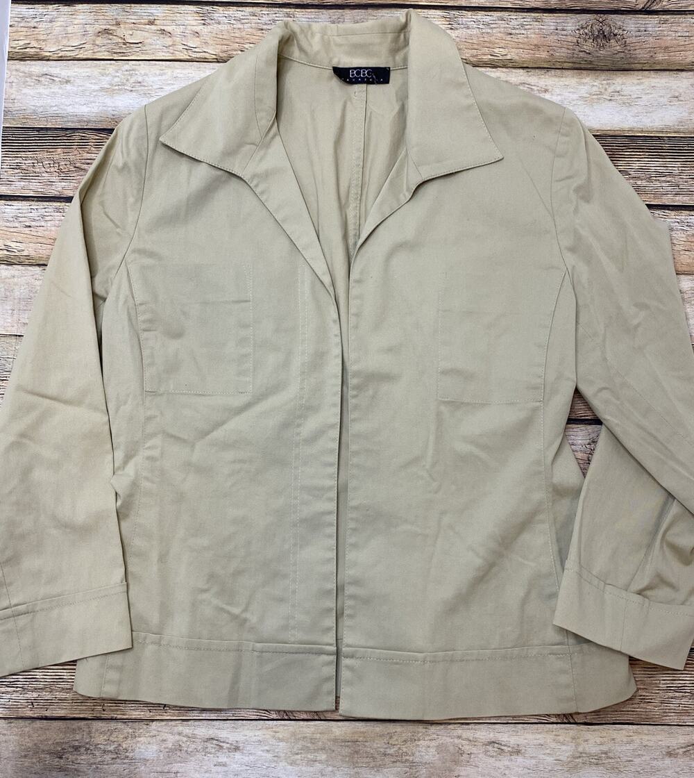 BCBG MaxAzria Women’s Size Small Tan Collared Jacket